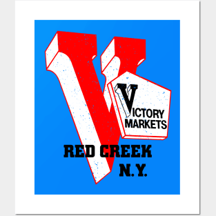 Victory Market Former Red Creek NY Grocery Store Logo Posters and Art